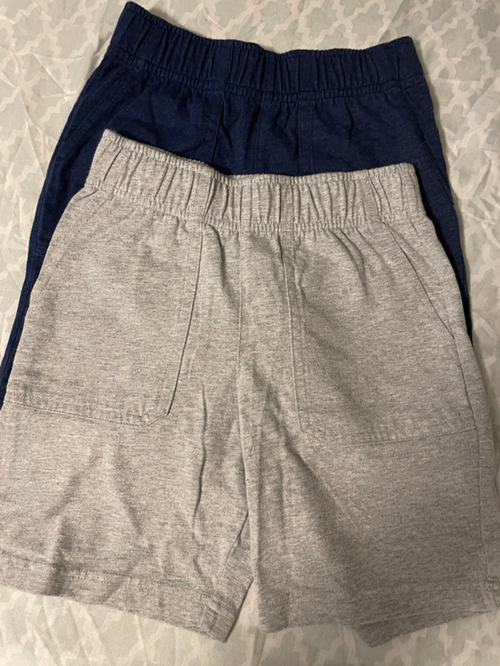OshKosh B'gosh 2-Pack Elastic-Waist Shorts in Navy and Light Gray